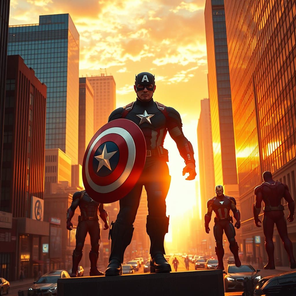 Heroes Unite in Dallas Sunset Splendor