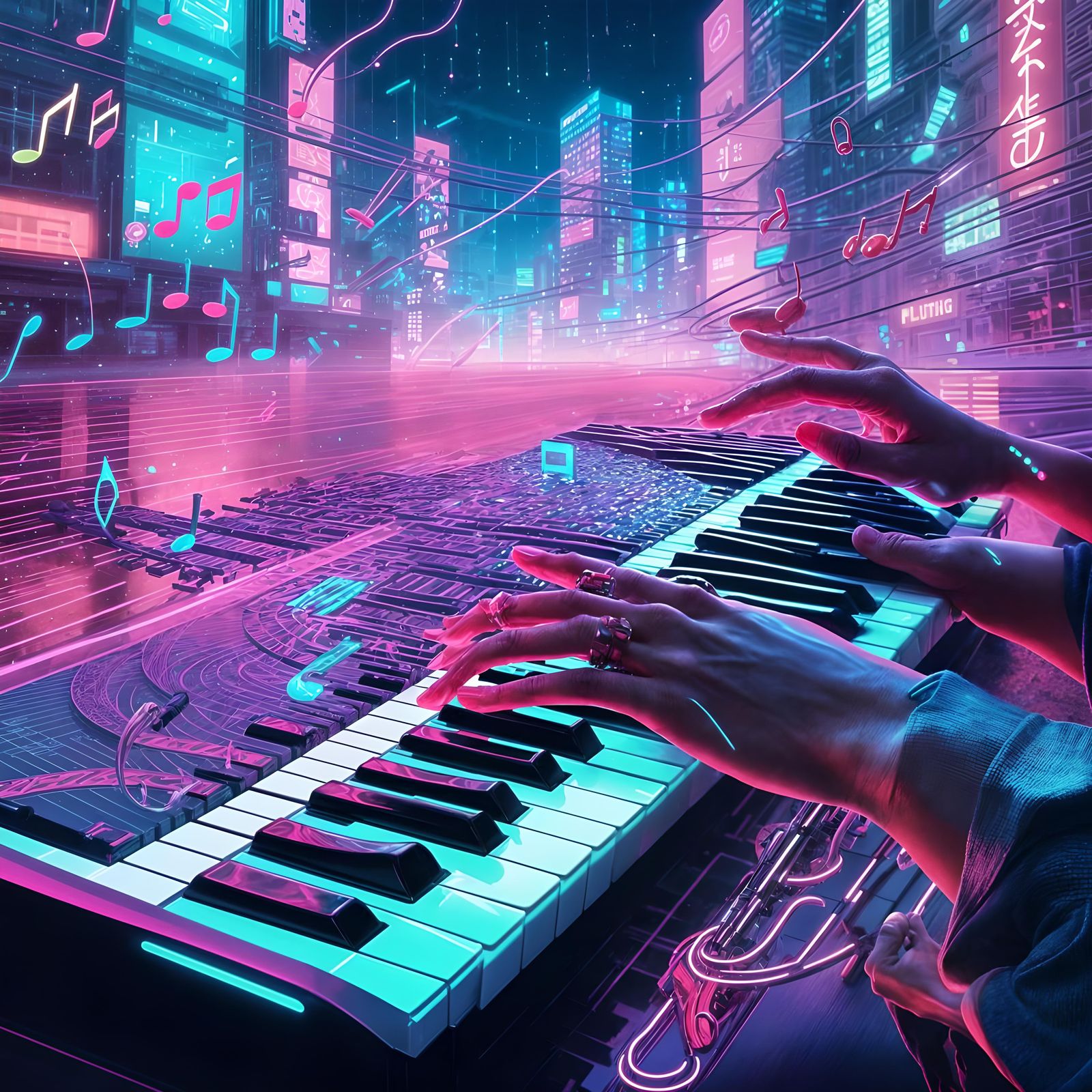 Cybernetic Rhythm: Spiraling Musical Cascade