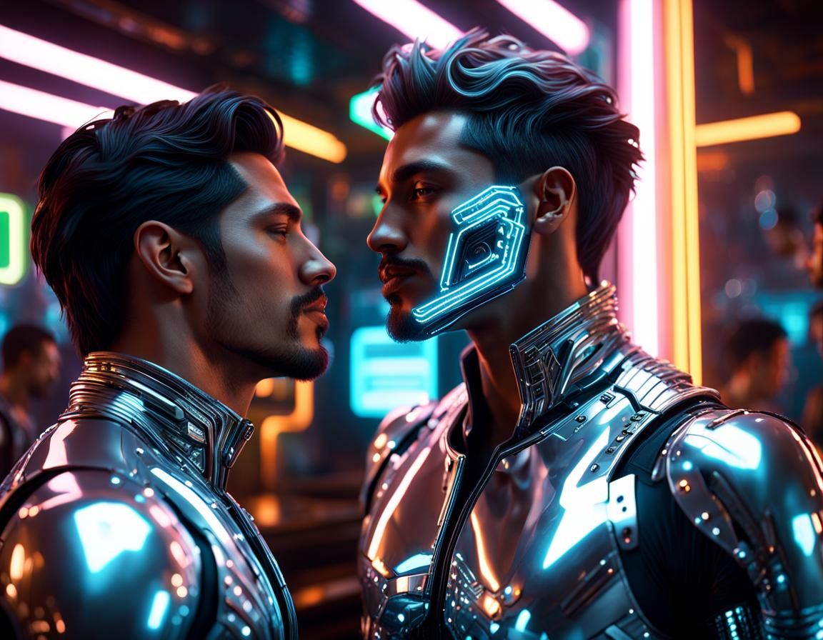 Handsome Cyborg Couple