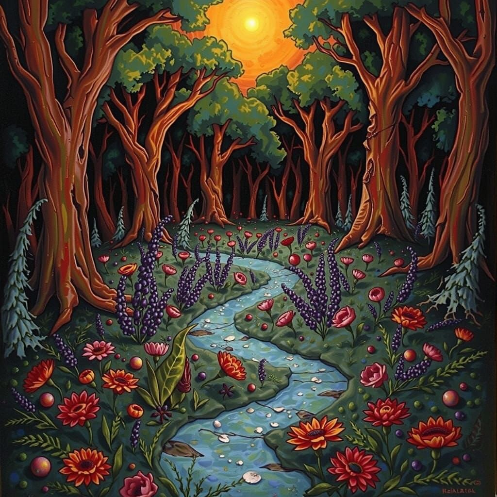 Expressive Red Sculpture: Painterly Impression