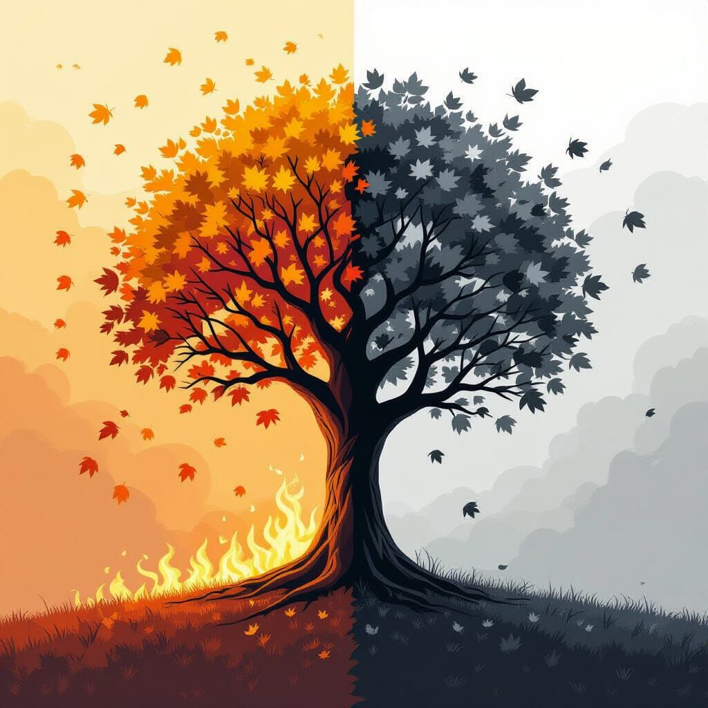 Vibrant Tree of Life in Surreal Style