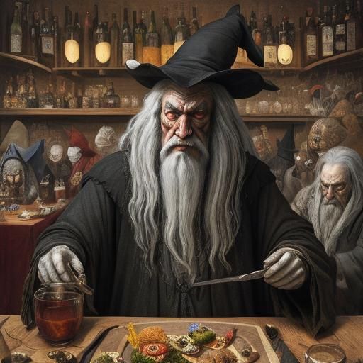 Rabbit as Gandalf, Expressionist Style