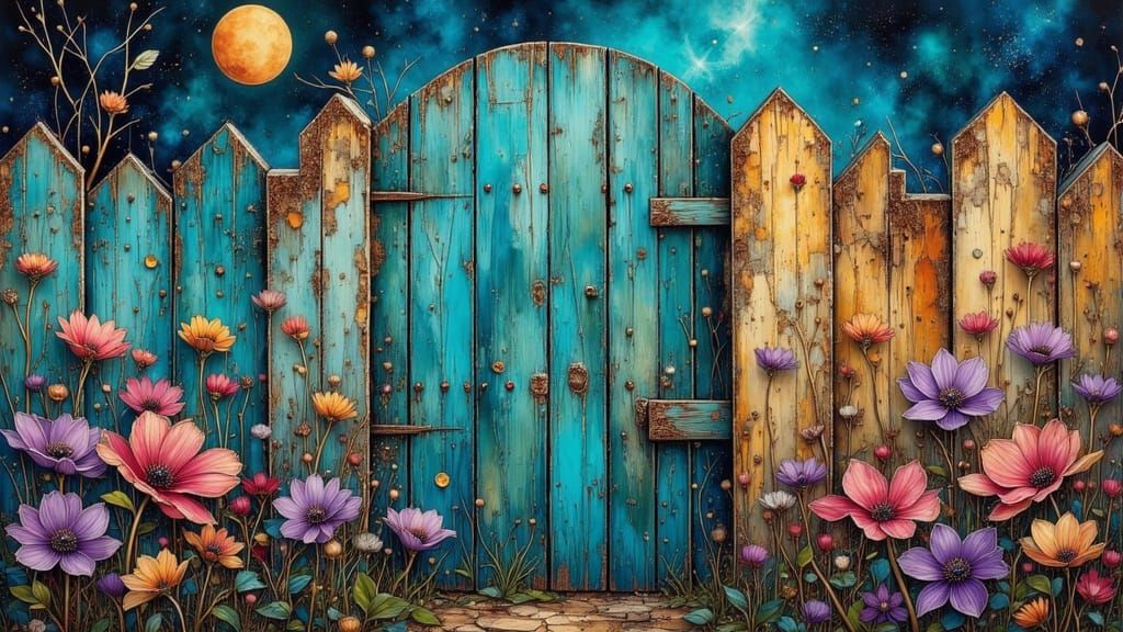 Rustic garden gate