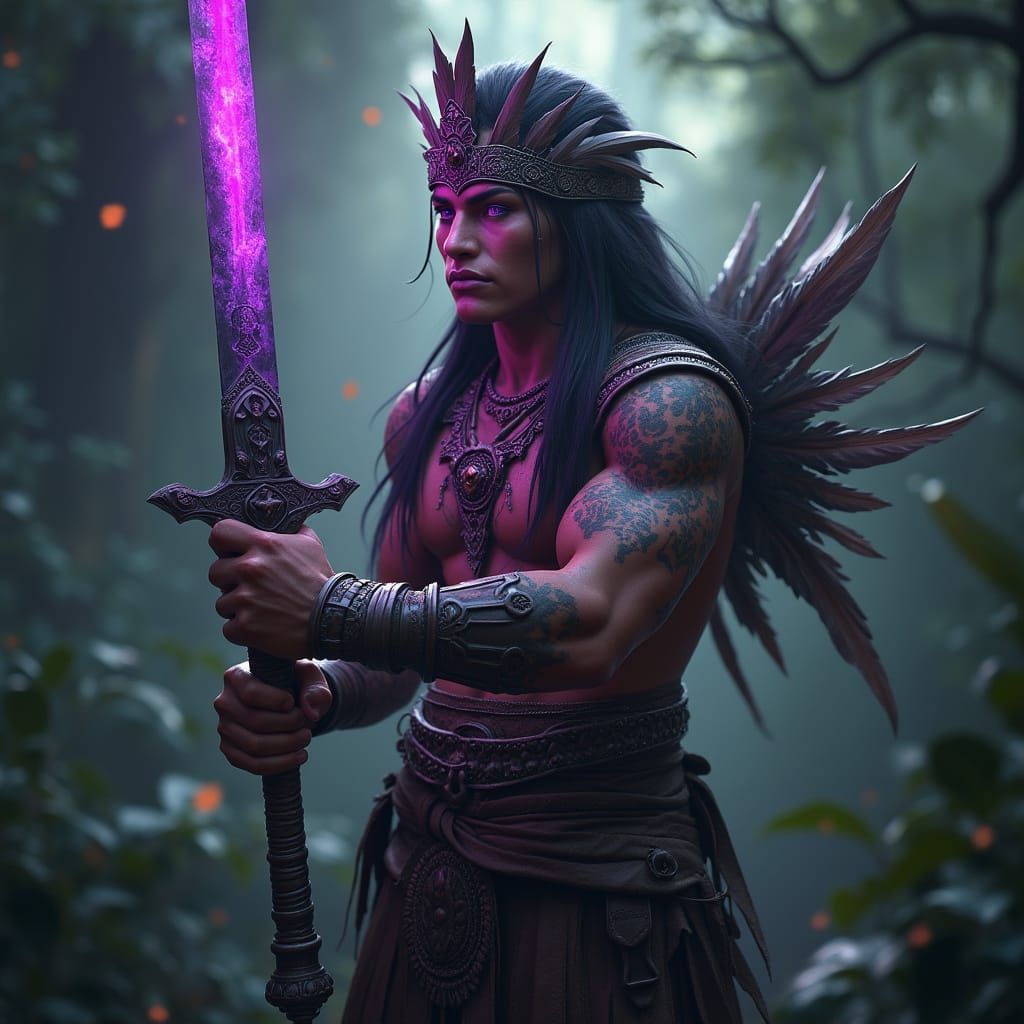 Ancient Warrior in Jungle Splendor