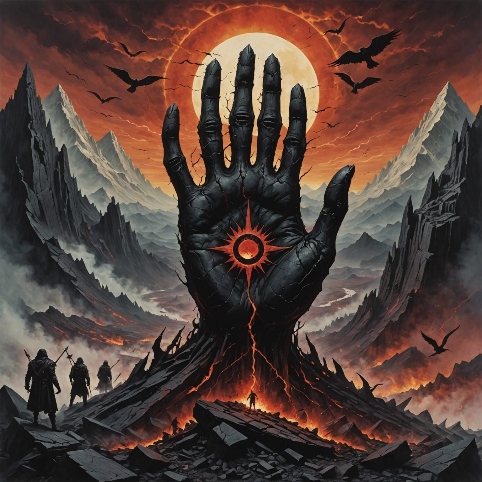 Surreal Nu-Metalcore Album Cover: Liberation from Fractured....