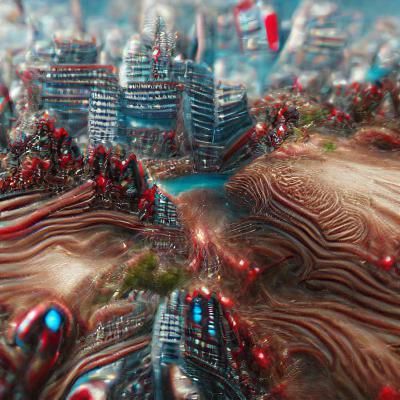 Futuristic Quantum City in 8K 3D Render