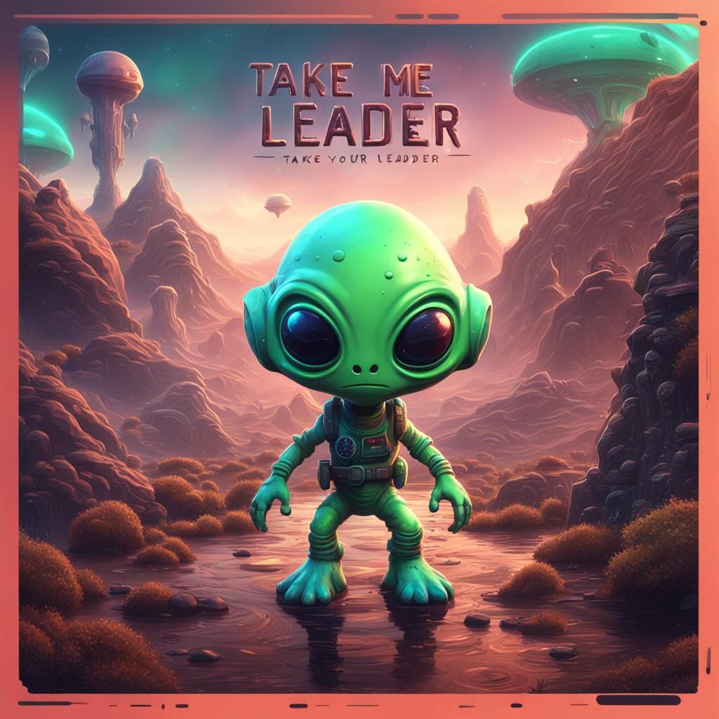 Cute Alien As Matte Painting Asks to Be Taken