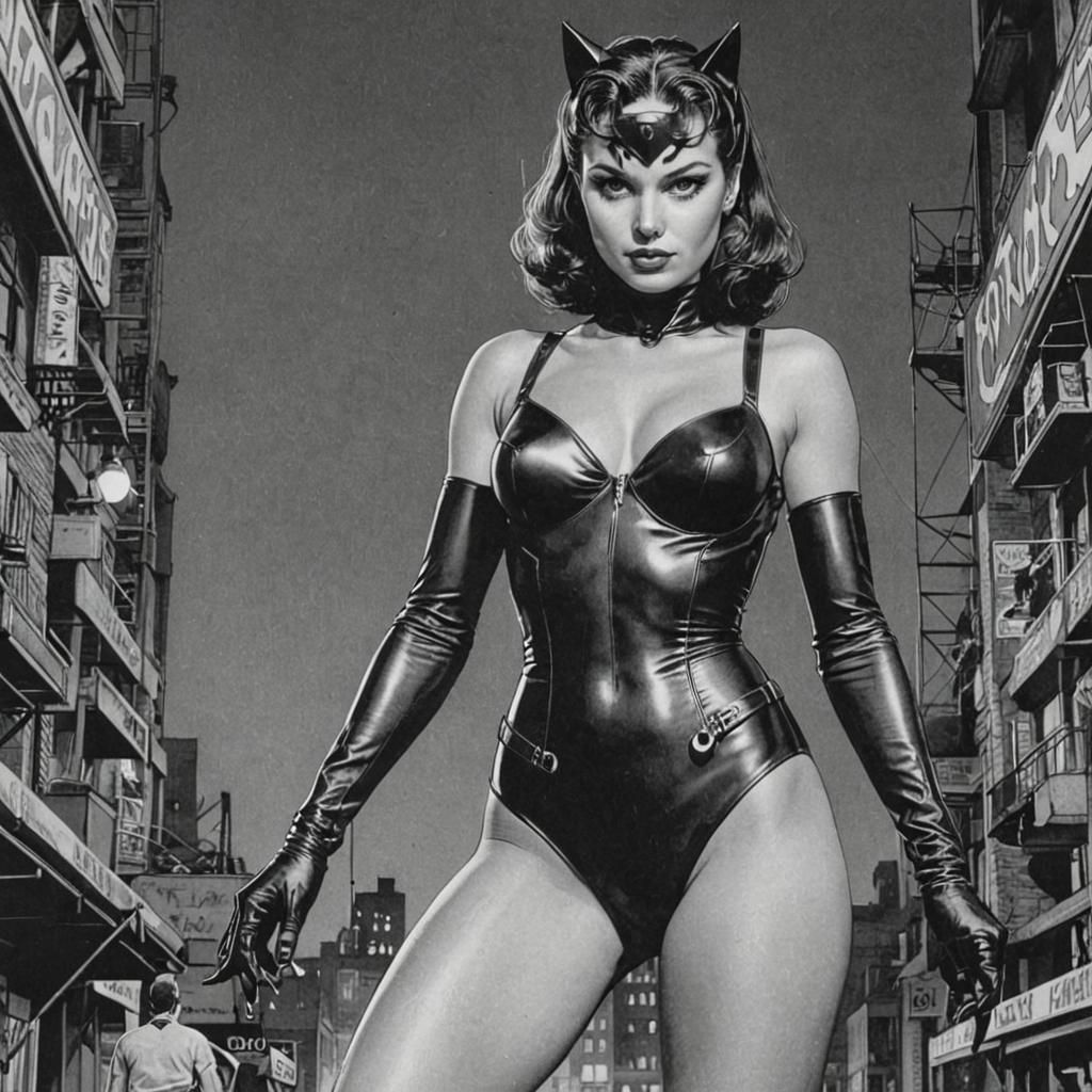 Catwoman Saturday Night Fever, Comic Book Art