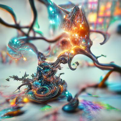 Chaotic Neural Networks: Ethereal Cosmic Illustration