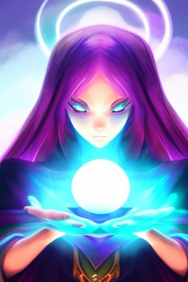 Woman with Crystal Ball Concept Art