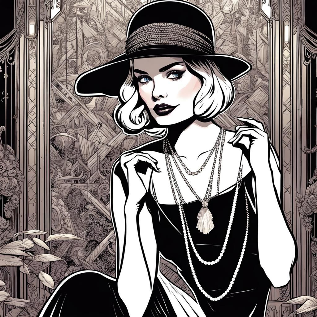 Margot Robbie as 1920s Flapper Girl