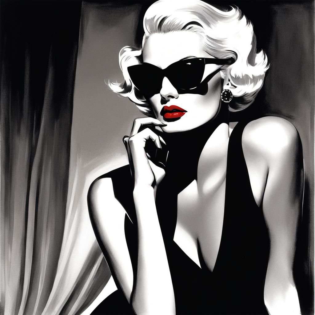Fashion Illustration in Helmut Newton Style