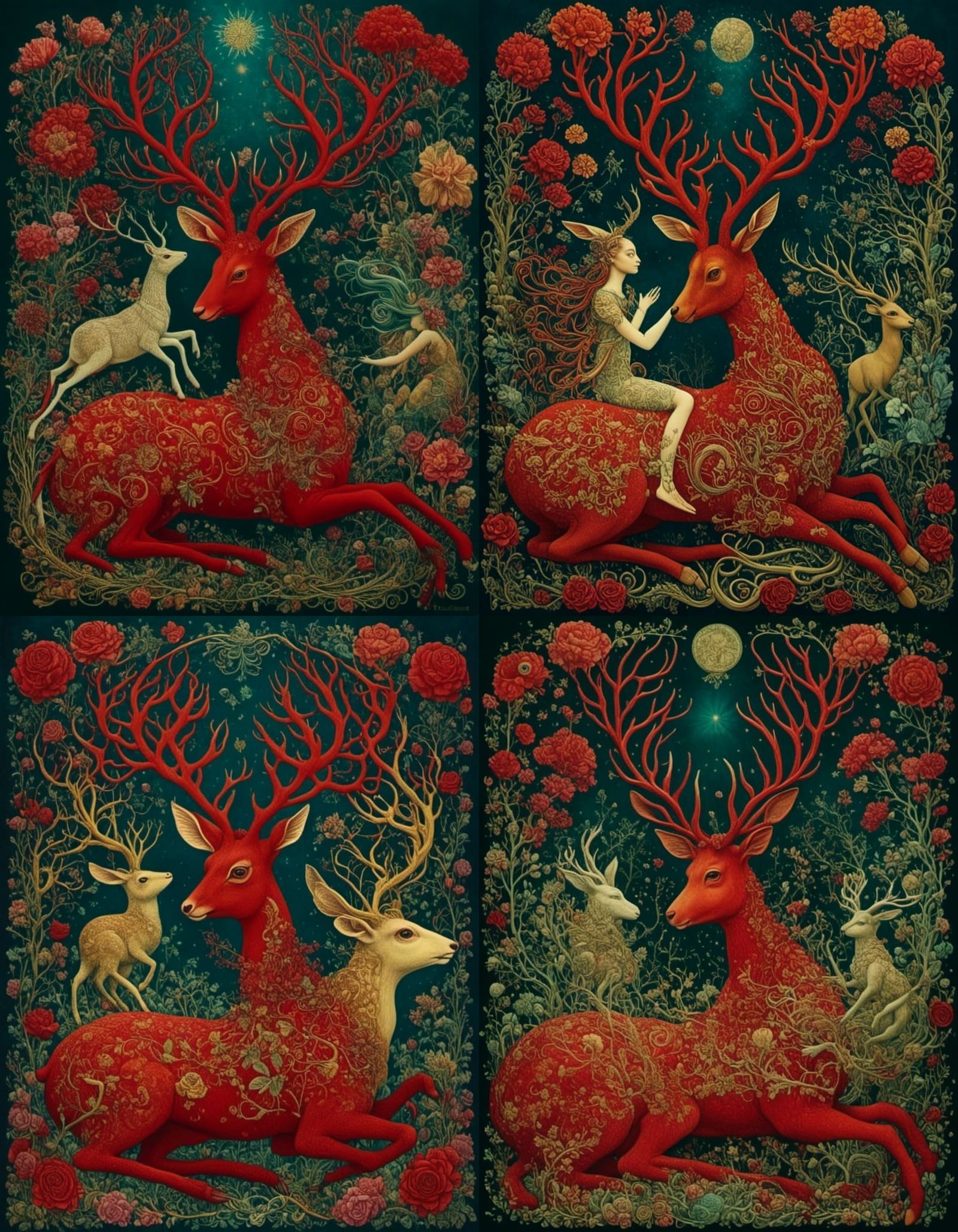 Cernunnos and Beltane Embrace: A Vibrant Portrait