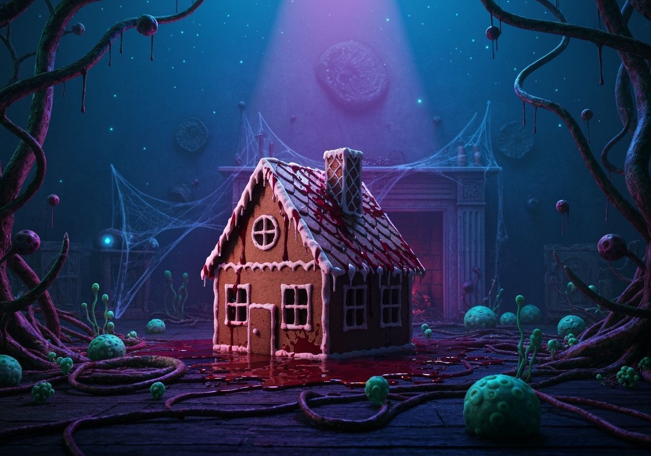 Sinister Gingerbread House in Alien Dimension
