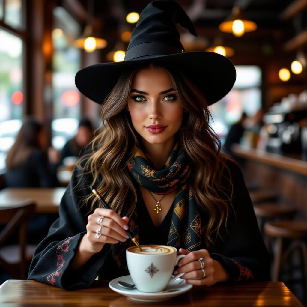 Witch's Coffee Break in Urban Cafe