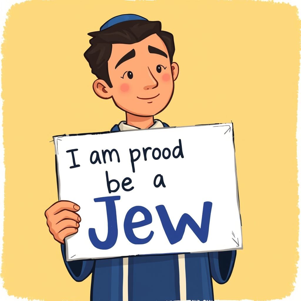 Proud Jew Illustration in a Modern Style