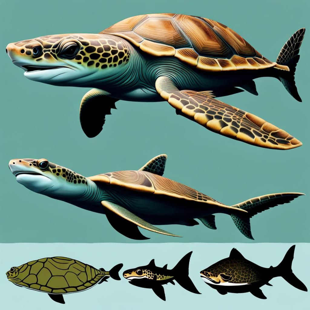 Strange Turtle Shark Hybrid Creature
