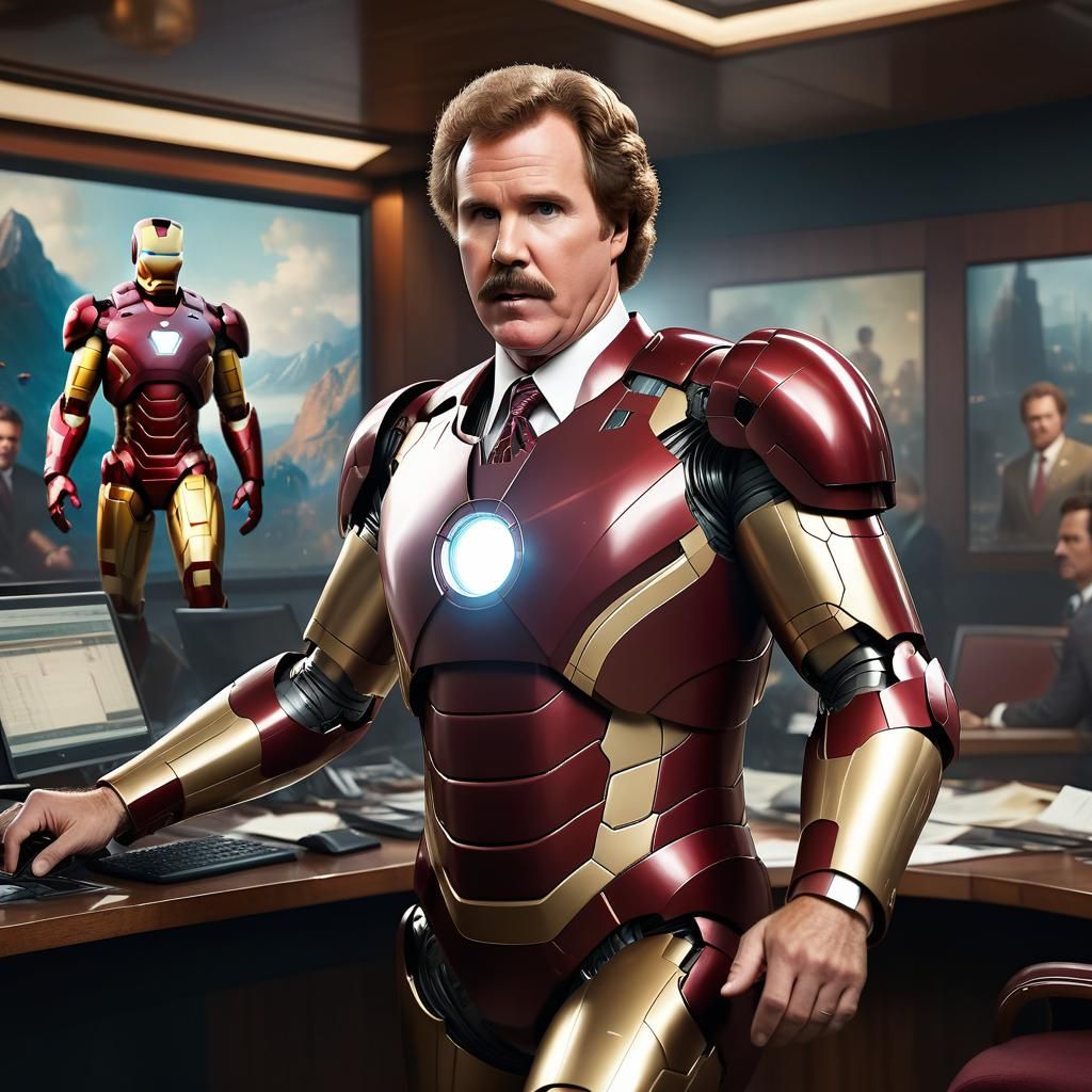 Will Ferrell as Iron Man Burgundy