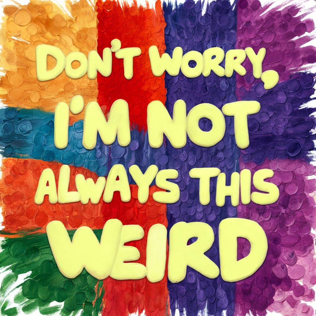 Text Art in Gouache and Watercolor Style