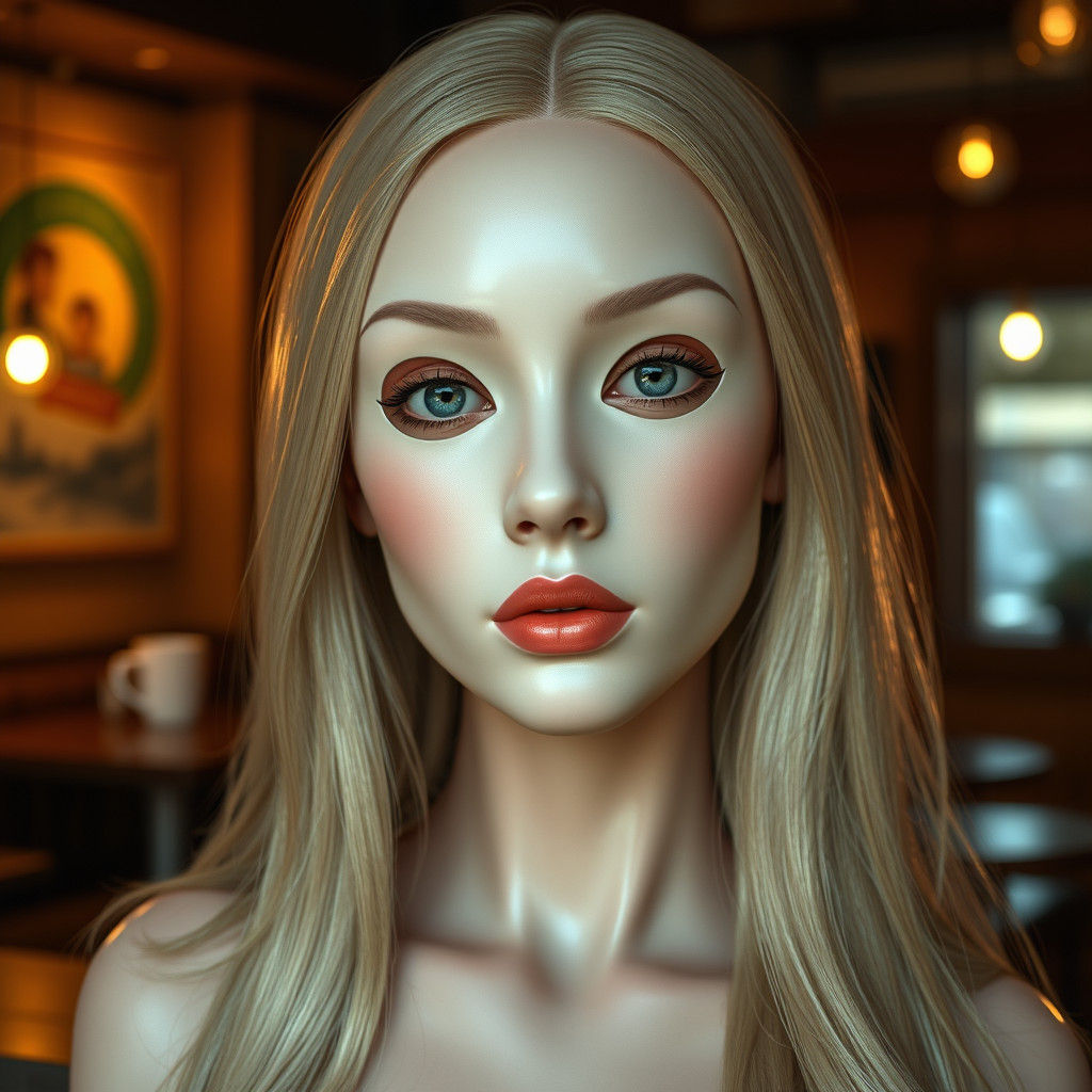 Hyperrealistic Female Mask in Photorealistic Style