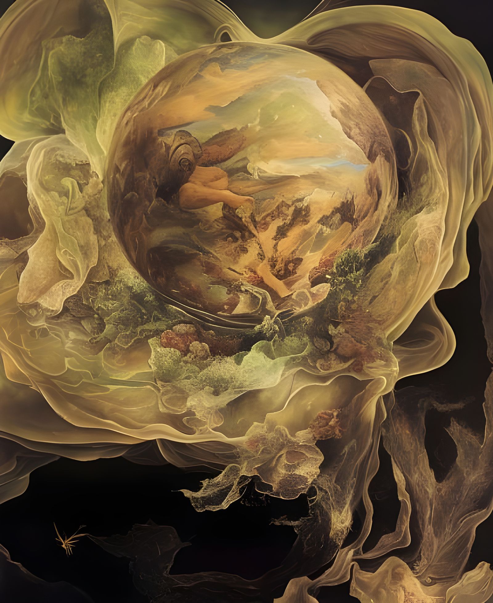 Recursive Mandelbulb3D Painting with God Rays