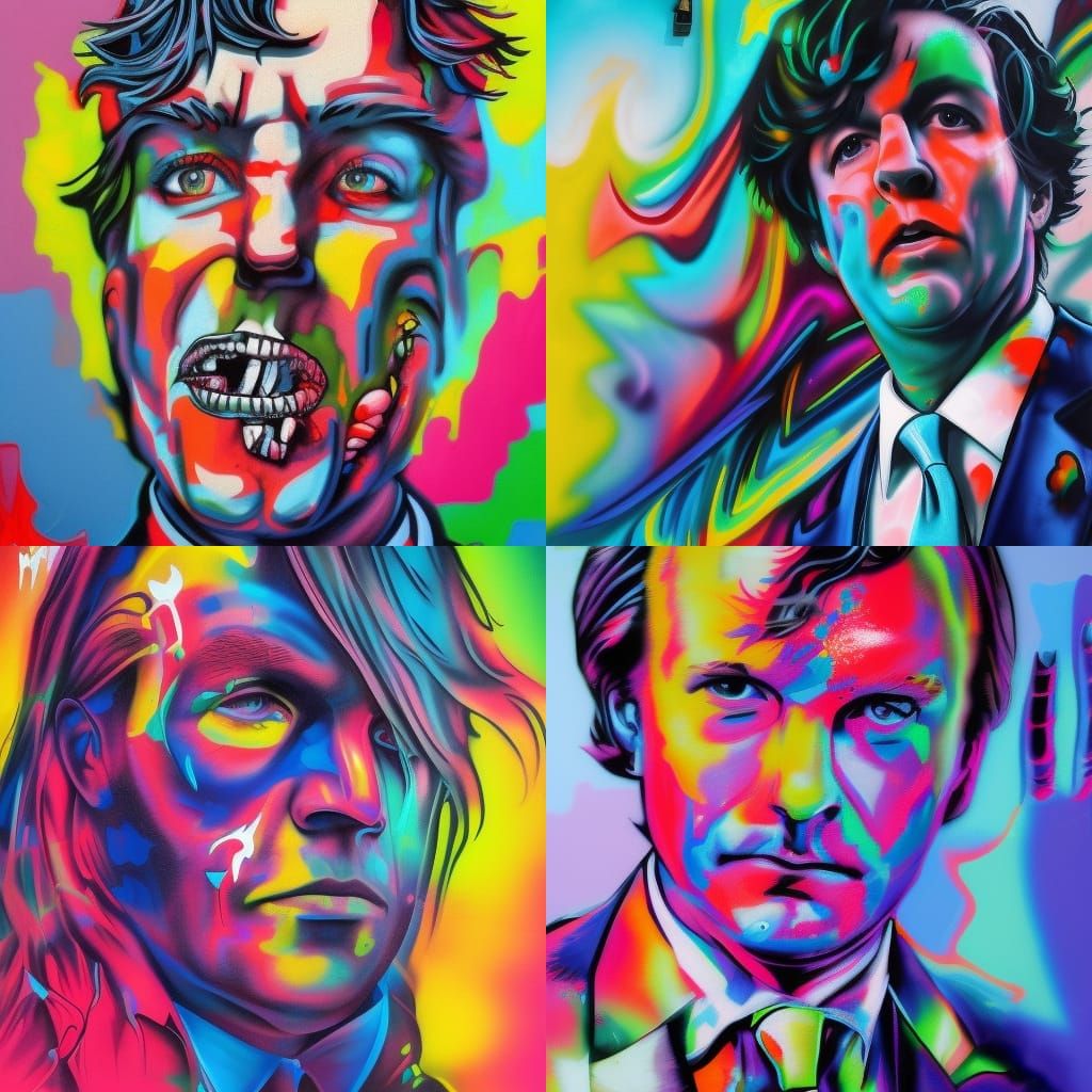 Graffiti Art of a Vile Human in Street Art Style