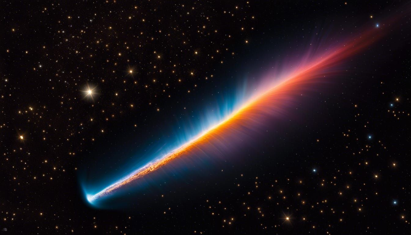 Spectacular Comet Streaks Through Deep Space