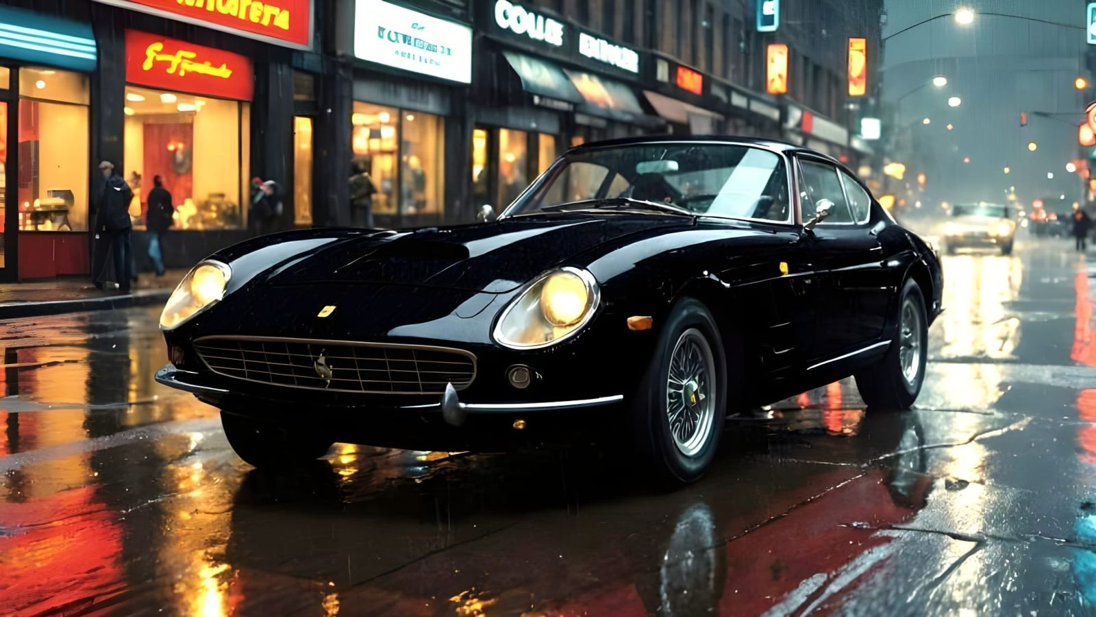 Ferrari 275 GTB Races Through Dreamcore City