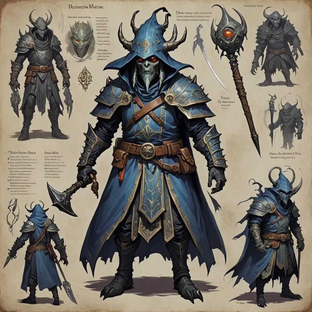 Dungeon Mage Creature Concept Art