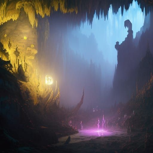 Moon Elf Caverns: A Dark Fantasy Masterpiece