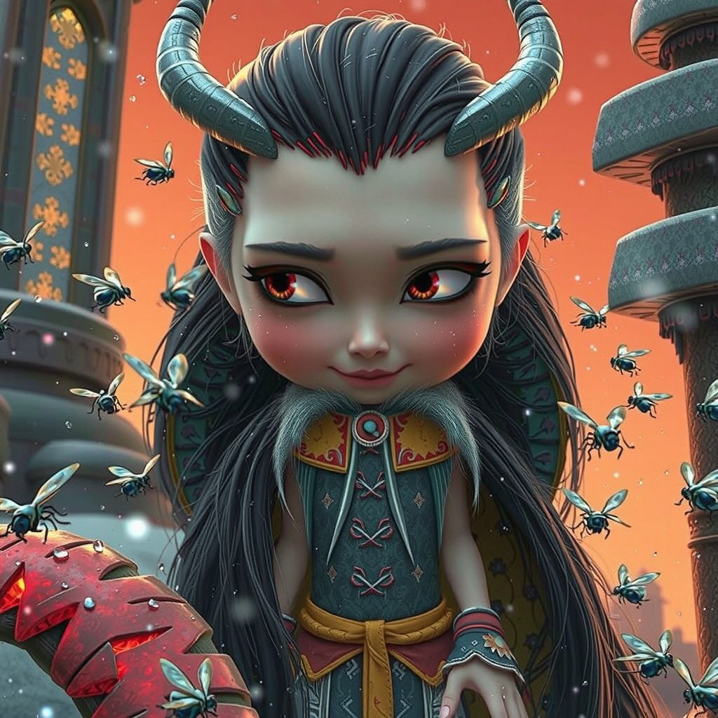 Firefly in Snowglobe: Digital Anime 3D Art