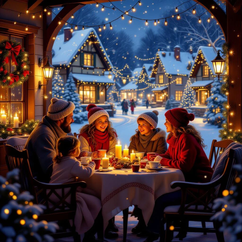 Warm Christmas Scene Full of Magic and Nostalgia