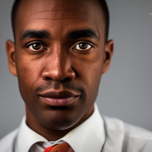 Professional Portrait of Black Man in Studio Lighting