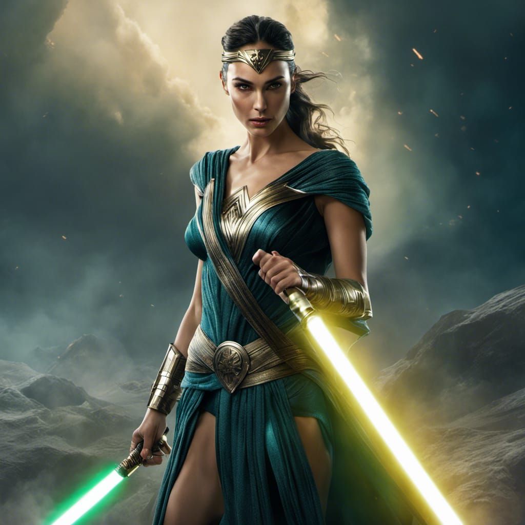 Gal Gadot as a Jedi master