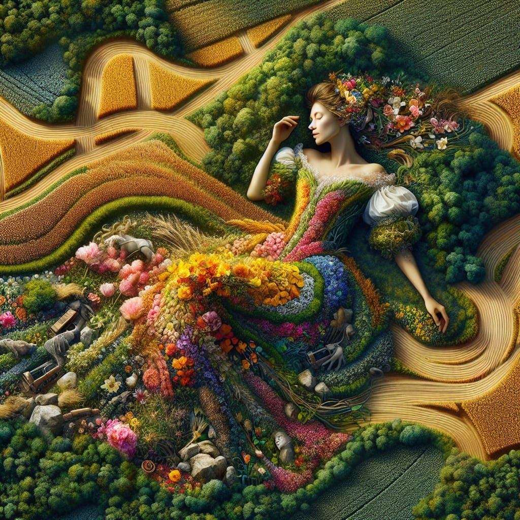 Bird’s eye view of the landscape