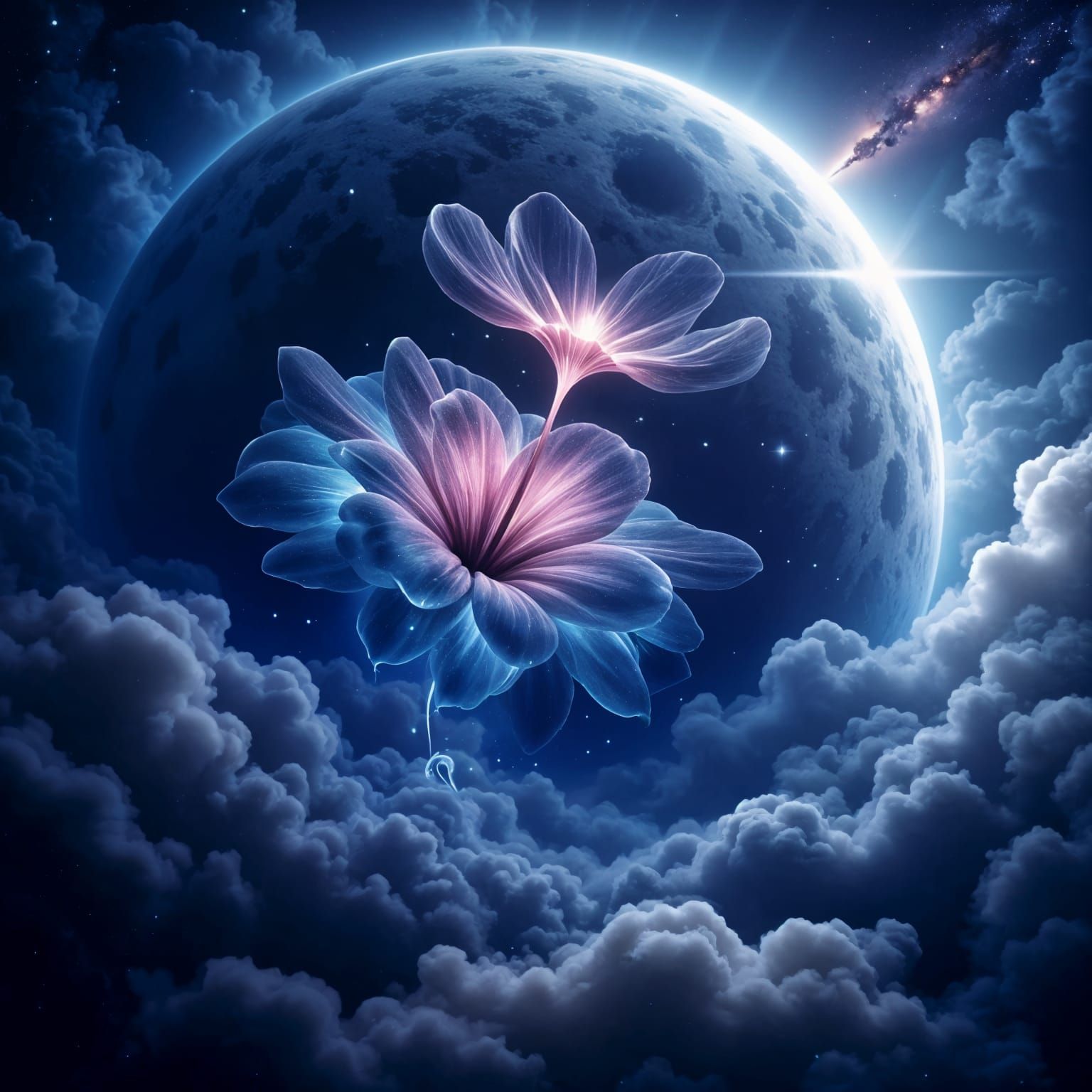 Glowing Xenomorph Amidst a Cosmic Gas Planet