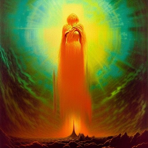 Horrific Rebirth in Gothic Abstract Style