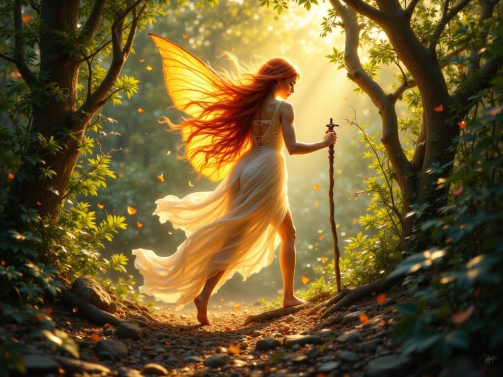 Forest Nymph in Sunlight by Skilled Illustrators