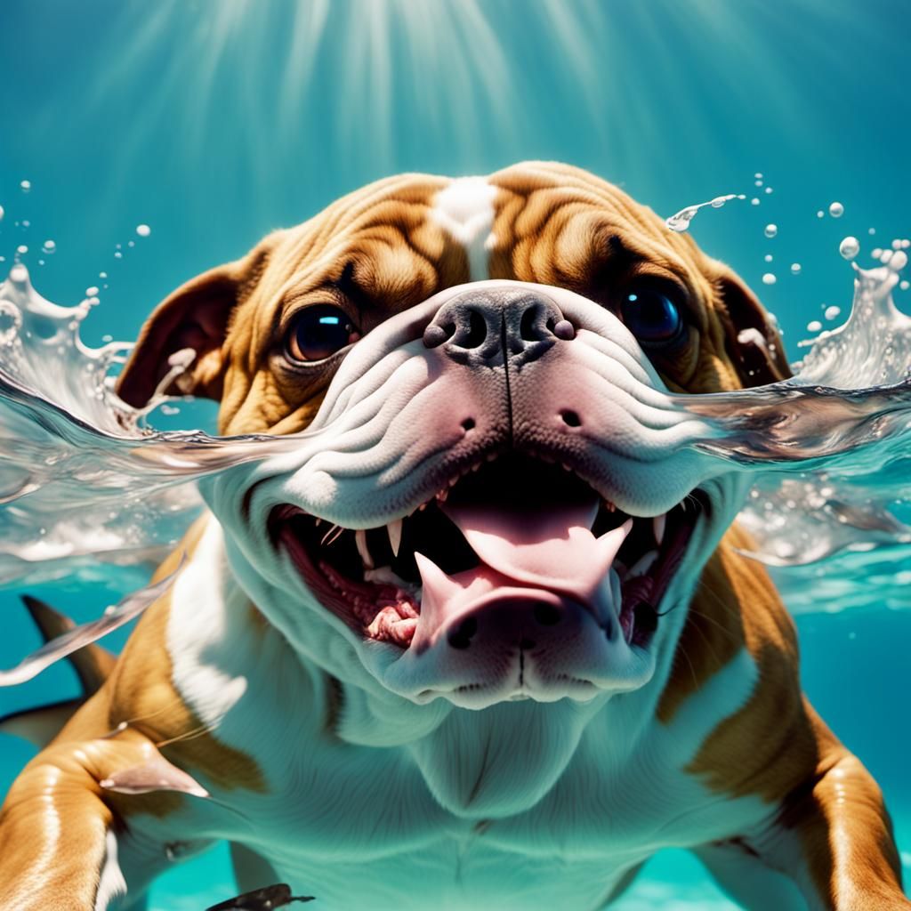 Bulldog Shark Transformation: Cinematic Film Still
