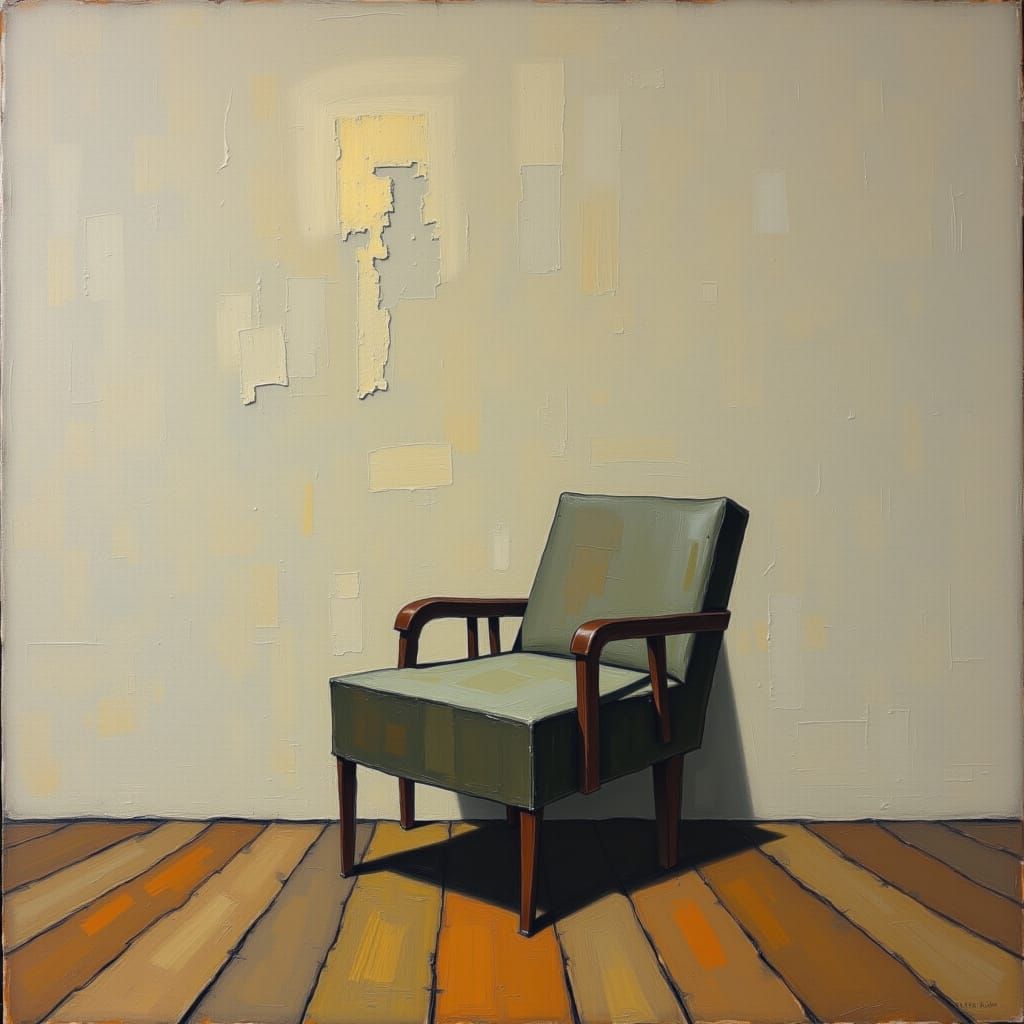 Spectral Chair: A Minimalist Surrealist Portrait