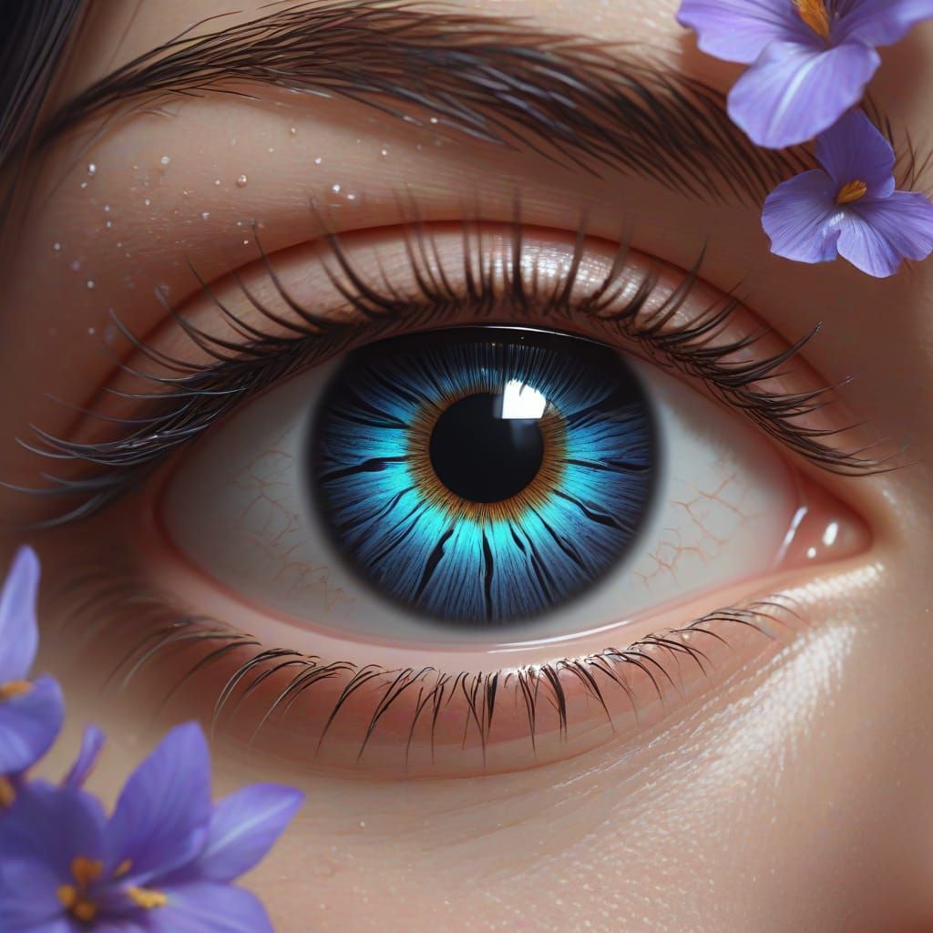 Glowing Anime Eyes Shine Like Lanterns in the Dark