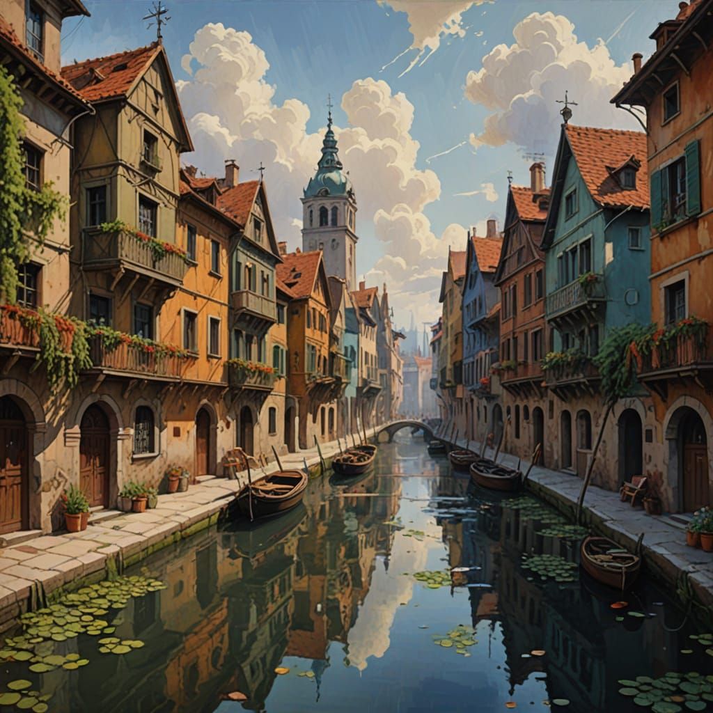 Emotional Scene in Gouache Style