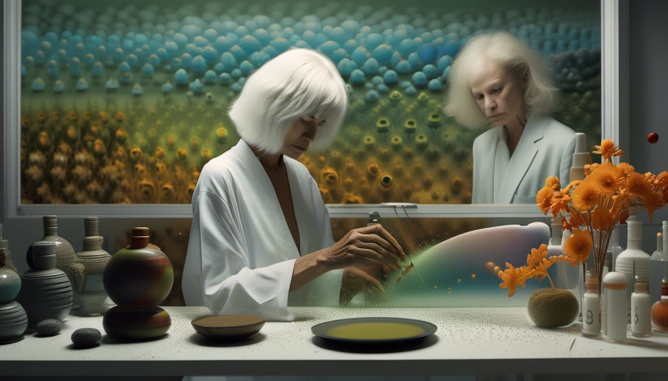 Surreal Portraits in a Pristine Laboratory