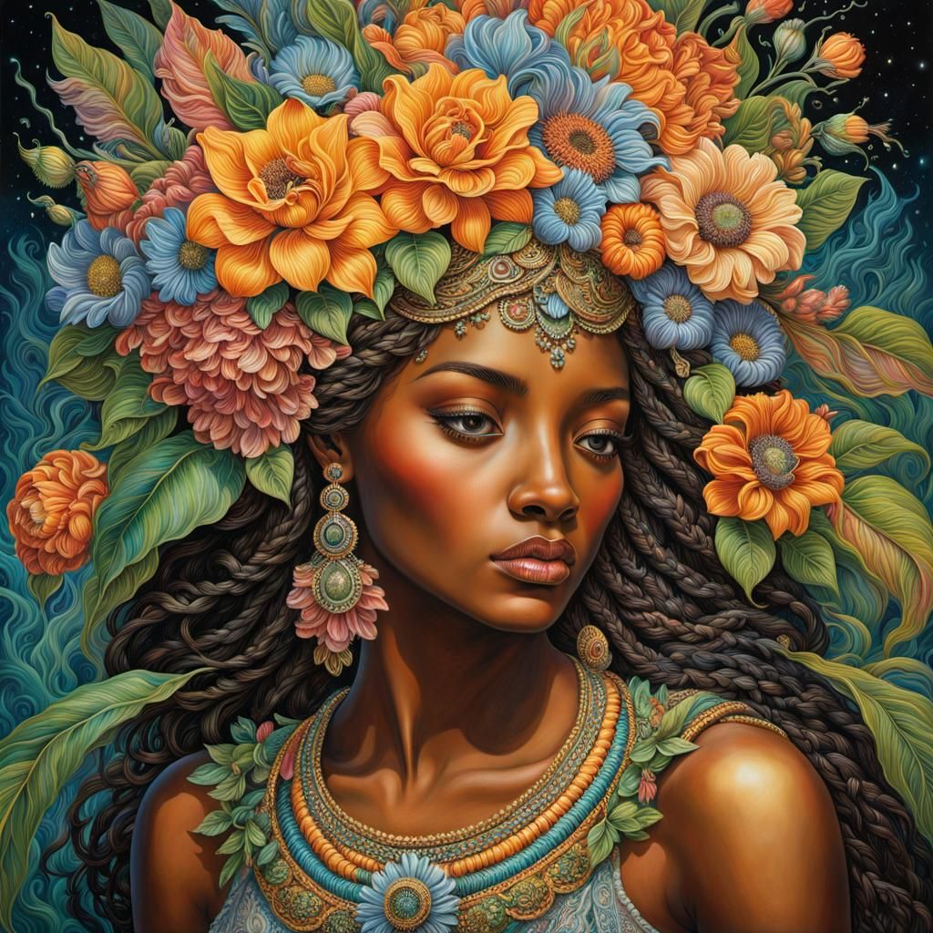 Floral Arrangement in Hyperrealistic Painting Style