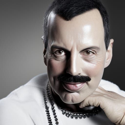 Freddie Mercury Portrait at 77 in Professional Photography S...