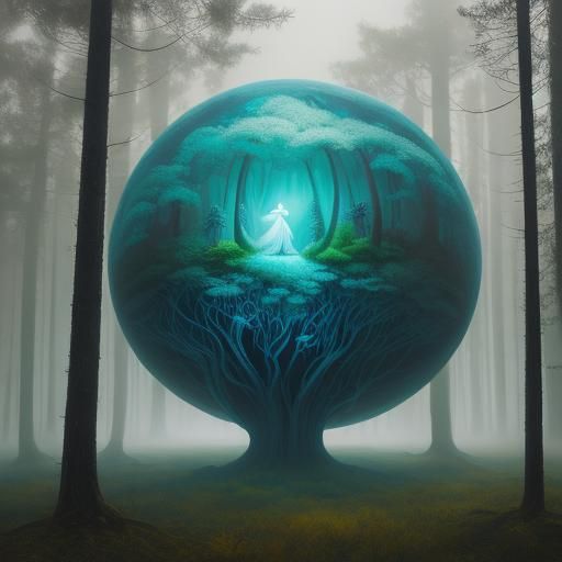 Ananasi in Mystical Forest: Dreamlike Surrealism