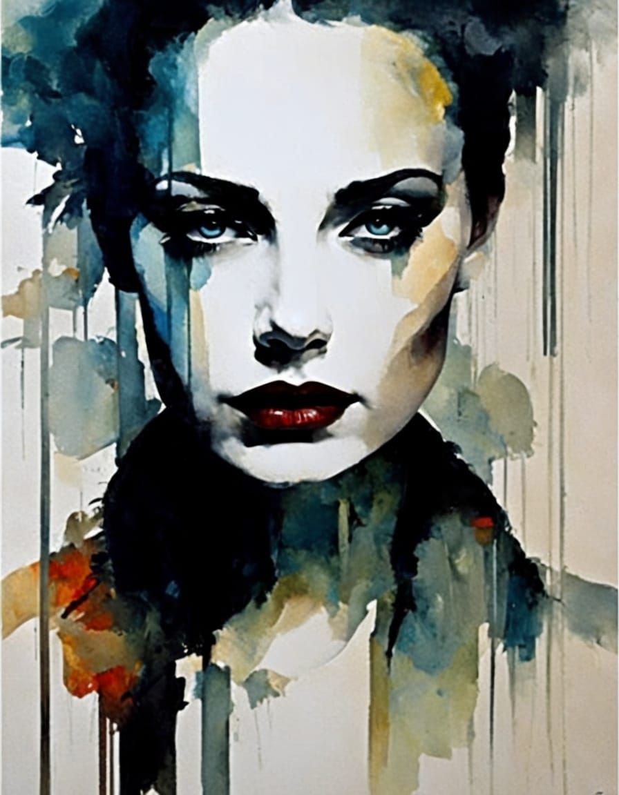 Expressive Portrait Conveys Human Sadness