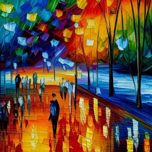 China in Expressionist Neo-Impressionism Style