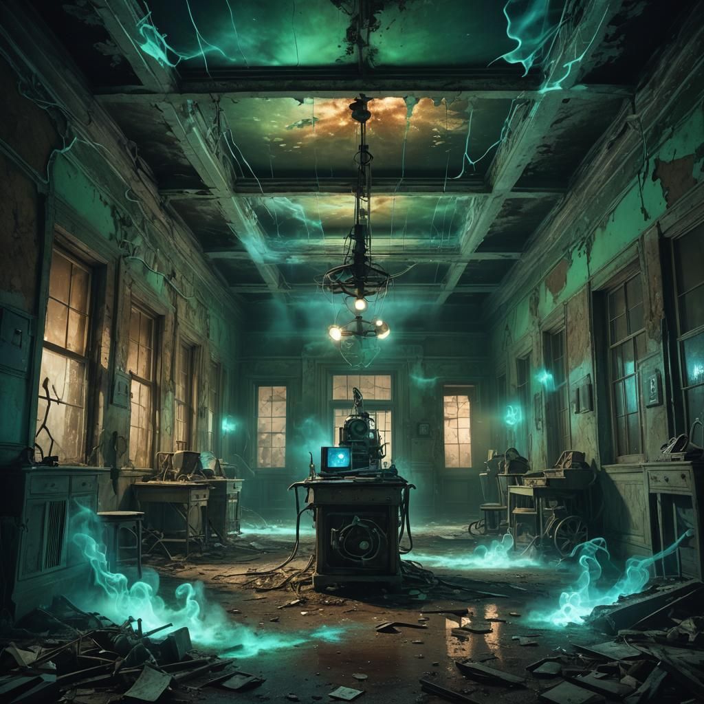 Spirits Roam Decaying Asylum in Surreal Style