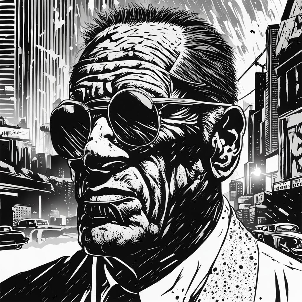 Sin City Marv Noir Illustration